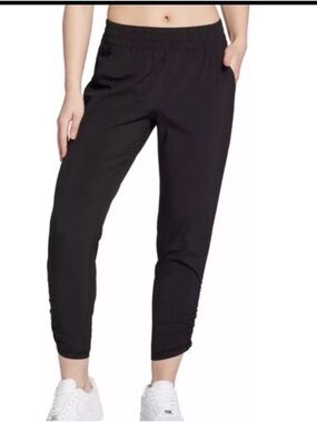 CALIA by Carrie Underwood Black Ruched Joggers - Small 23” Inseam